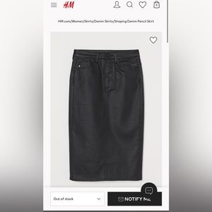 H&M Shaping Denim Pencil Skirt